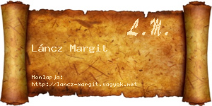 Láncz Margit névjegykártya